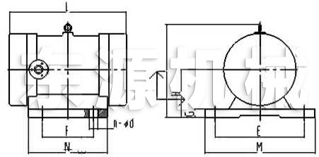 YZO振動(dòng)電機(jī)安裝圖